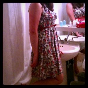 Express Brand, floral halter dress